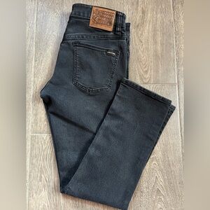 Volcom Vorta Slim Straight Jeans Black Denim Size 30 Skate Streetwear